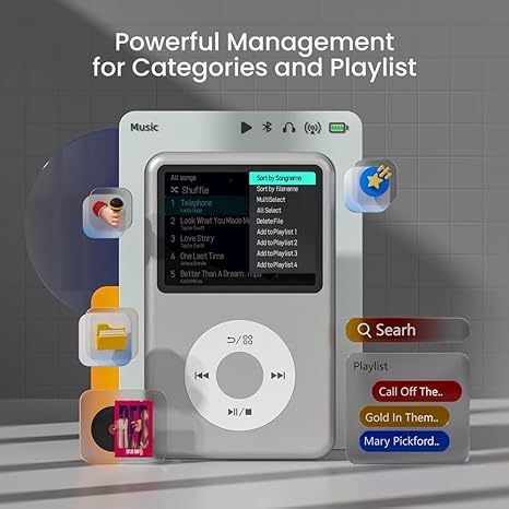 MP3 Player with Bluetooth Portable Music Digital Players