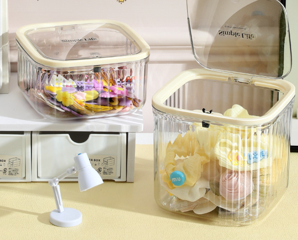 Pop up hair accessory hair clip storage box