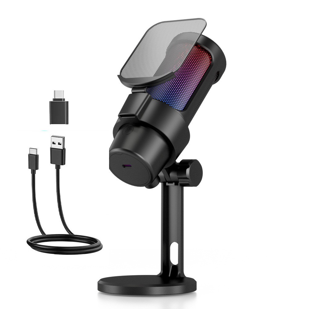 RGB Computer Microphone for Gaming Electronic Sports Recording Live Broadcast