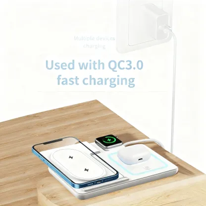 Foldable Wireless Charging Station iPhone 11-17 & Iwatch/AirPods