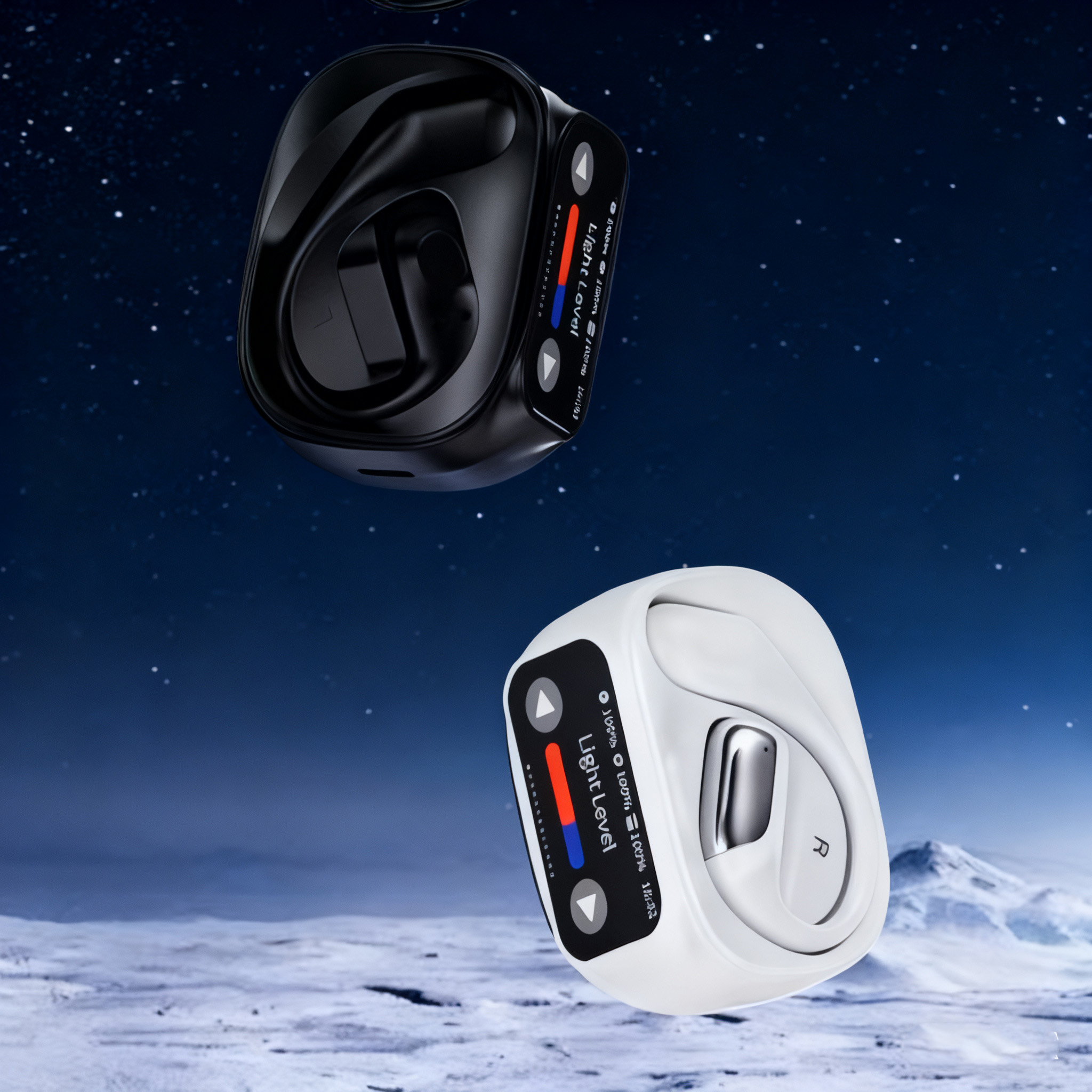 Open Ear Earbuds Headphones with Screen Wireless Bluetooth Realtime Translation-Dreamlock