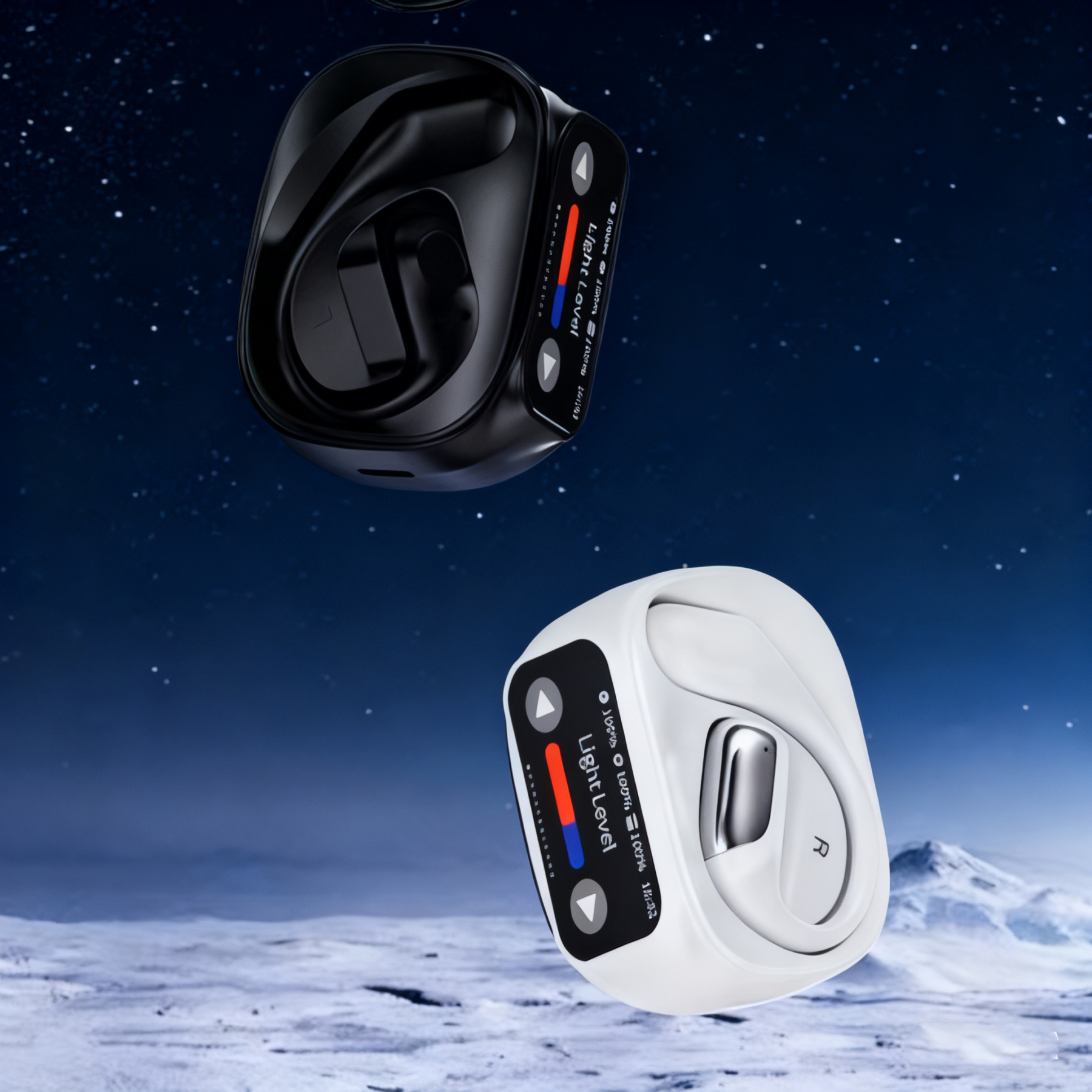 Open Ear Earbuds Headphones with Screen Wireless Bluetooth Realtime Translation-Dreamlock