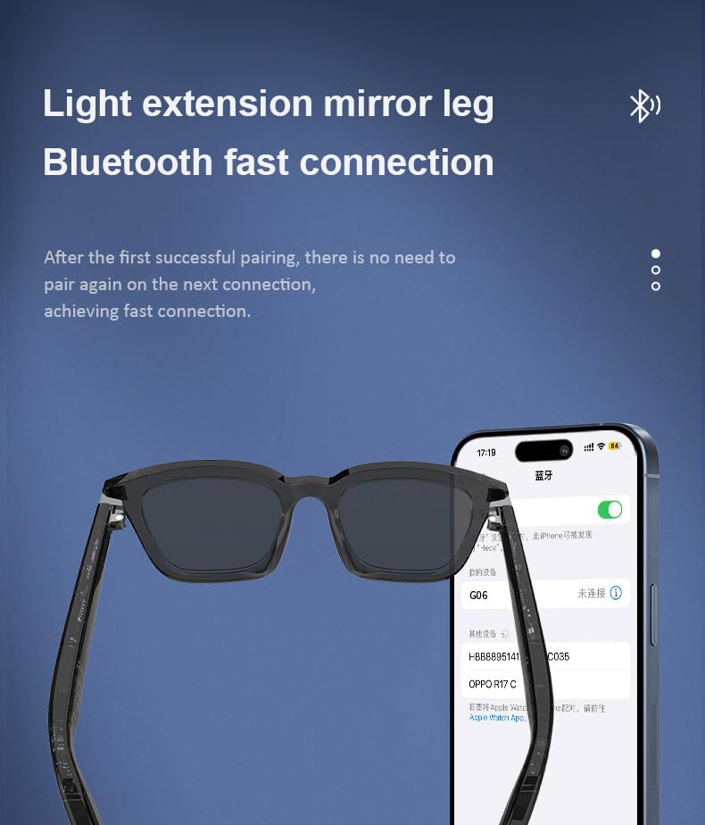 Smart Bluetooth Glasses with Open-Ear Audio UV Protection-Dreamlock