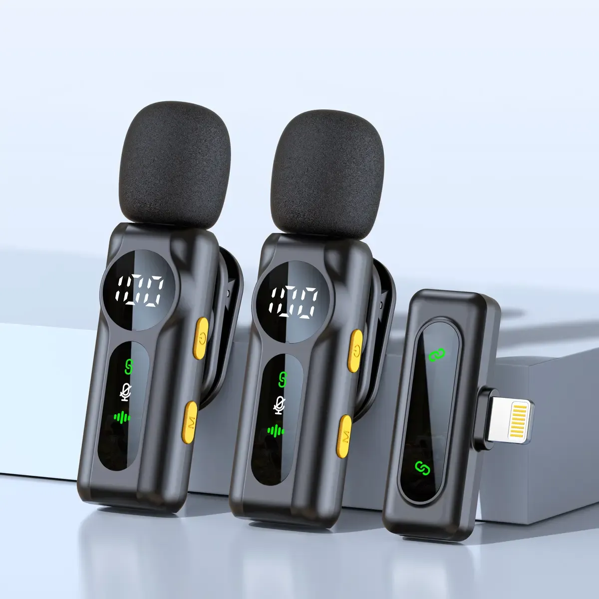 Wireless Lavalier Microphone Dual Set – Plug & Play Clip-on Mic with Auto Pairing