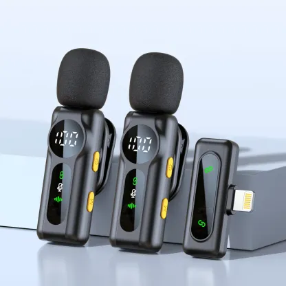 Wireless Lavalier Microphone Dual Set – Plug & Play Clip-on Mic with Auto Pairing