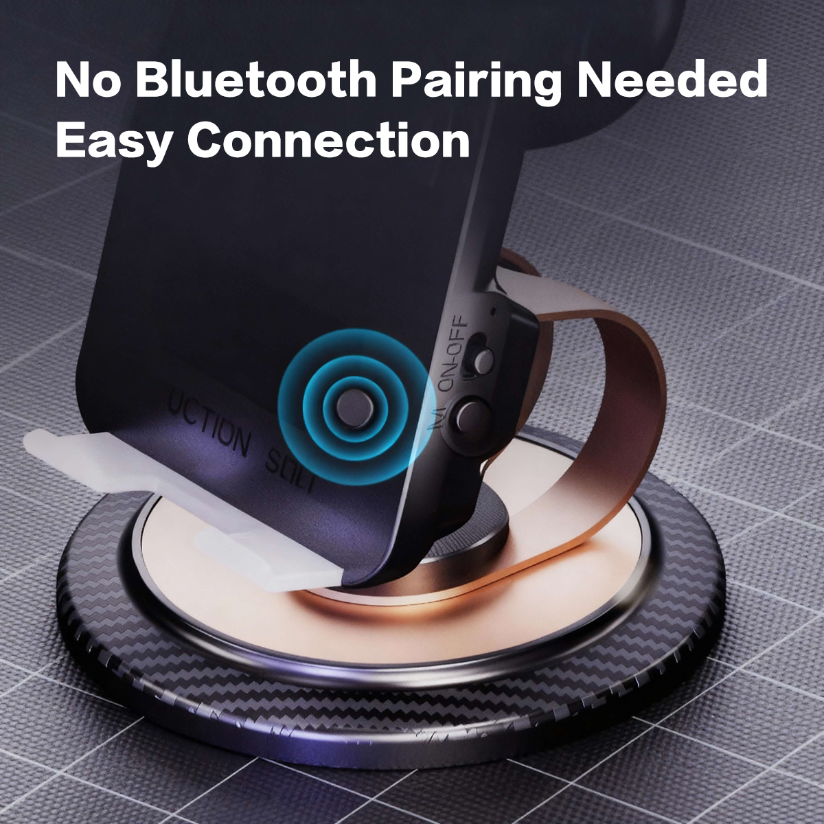 Cell Phone Stand with Speaker, No Bluetooth Pairing Needed, 1-Second Connection, HD Surround Sound-Dreamlock