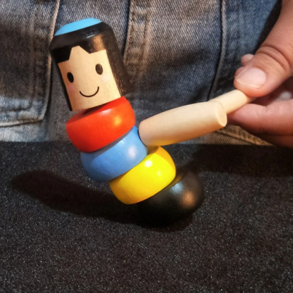 Unbreakable Mr. Immortal Wooden Man Magic Toy -Fun Gift for Kids & Unique Party Trick Toy
