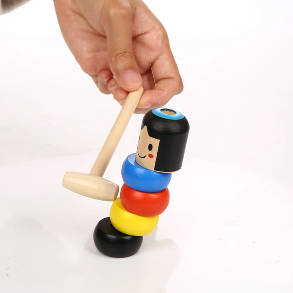 Unbreakable Mr. Immortal Wooden Man Magic Toy -Fun Gift for Kids & Unique Party Trick Toy