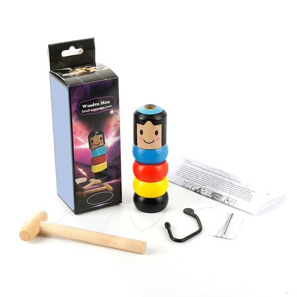Unbreakable Mr. Immortal Wooden Man Magic Toy -Fun Gift for Kids & Unique Party Trick Toy