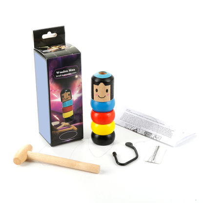 Unbreakable Mr. Immortal Wooden Man Magic Toy -Fun Gift for Kids & Unique Party Trick Toy