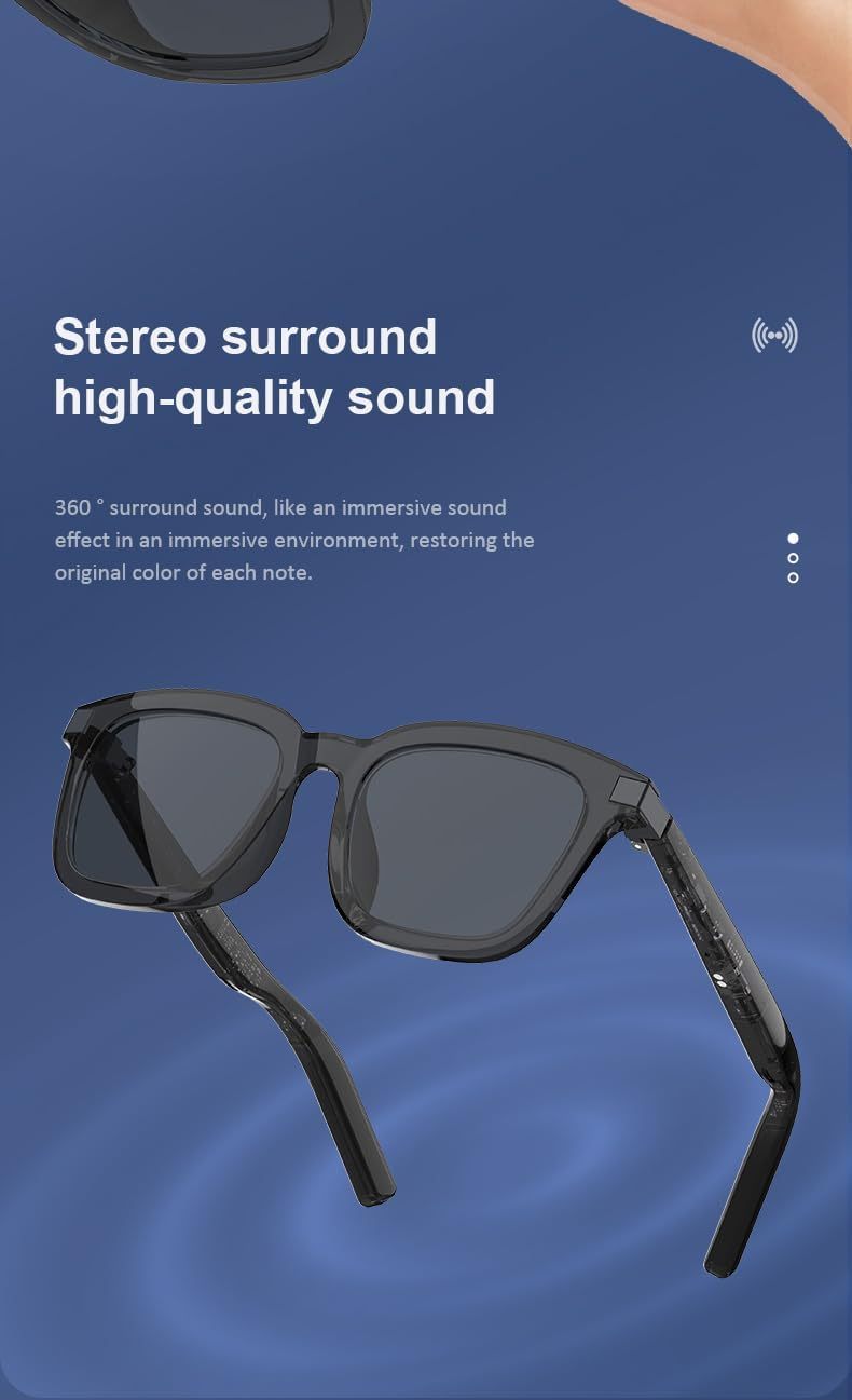 Smart Bluetooth Glasses with Open-Ear Audio UV Protection-Dreamlock