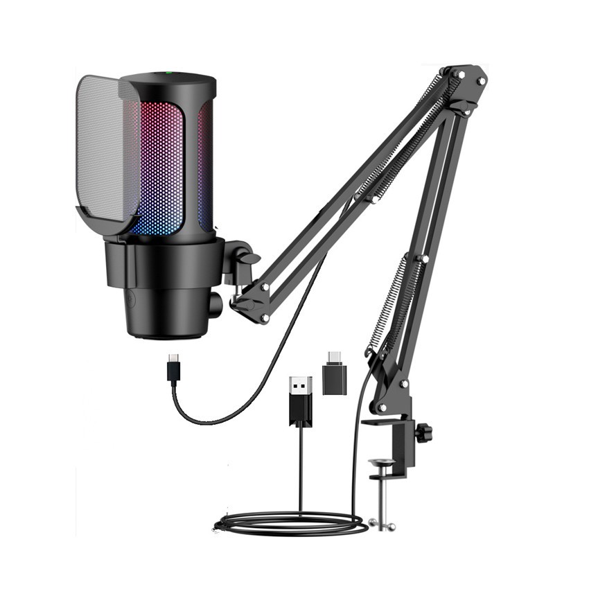 RGB Computer Microphone for Gaming Electronic Sports Recording Live Broadcast