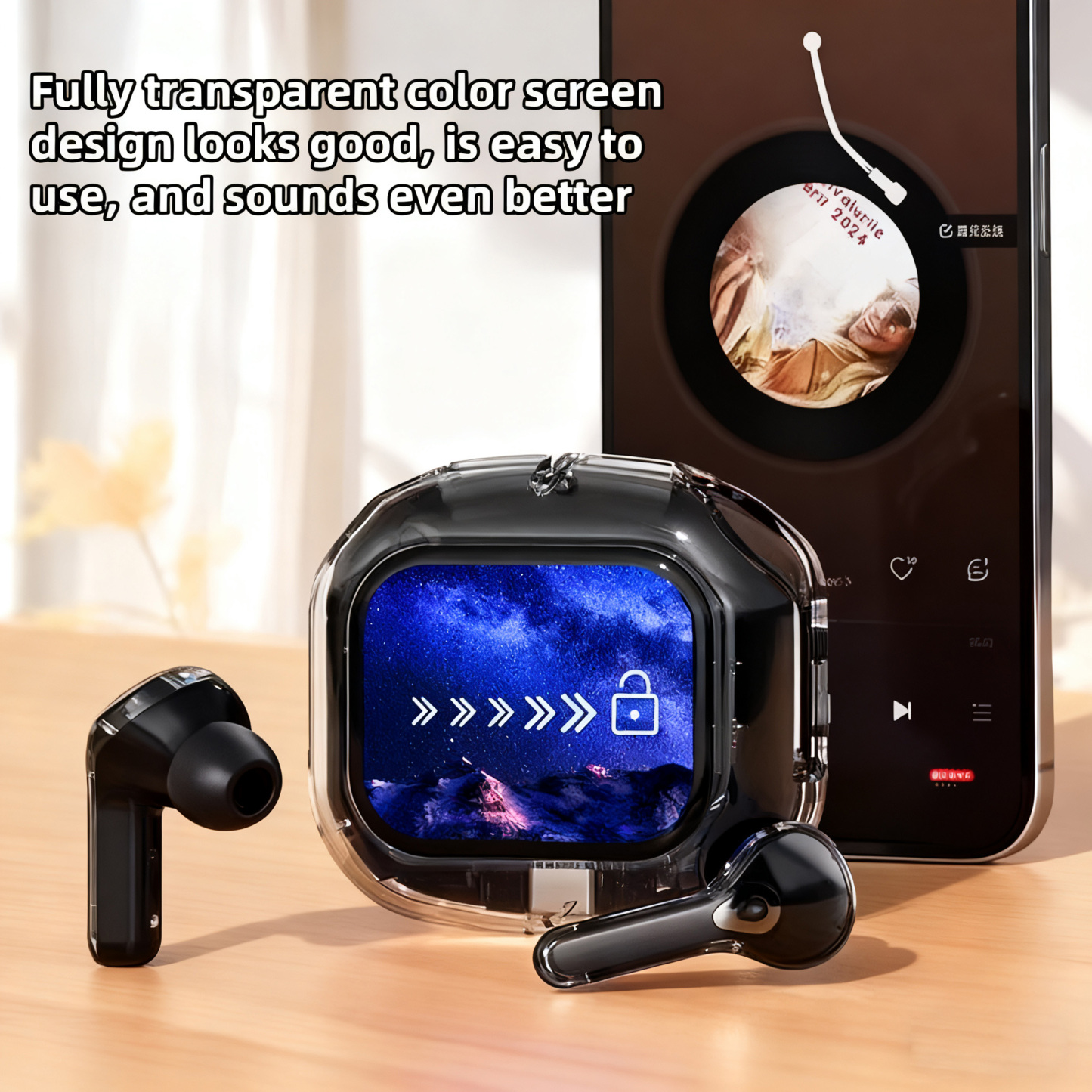 Ai Smart Earbuds with Realtime Translation Screen-Dreamlock