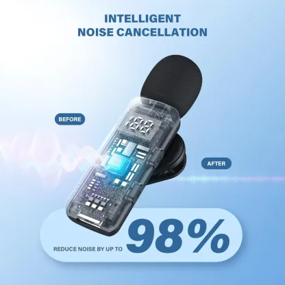 Wireless Lavalier Microphone Dual Set – Plug & Play Clip-on Mic with Auto Pairing