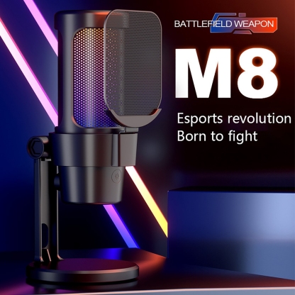  RGB Computer Microphone for Gaming Electronic Sports Recording Live Broadcast 