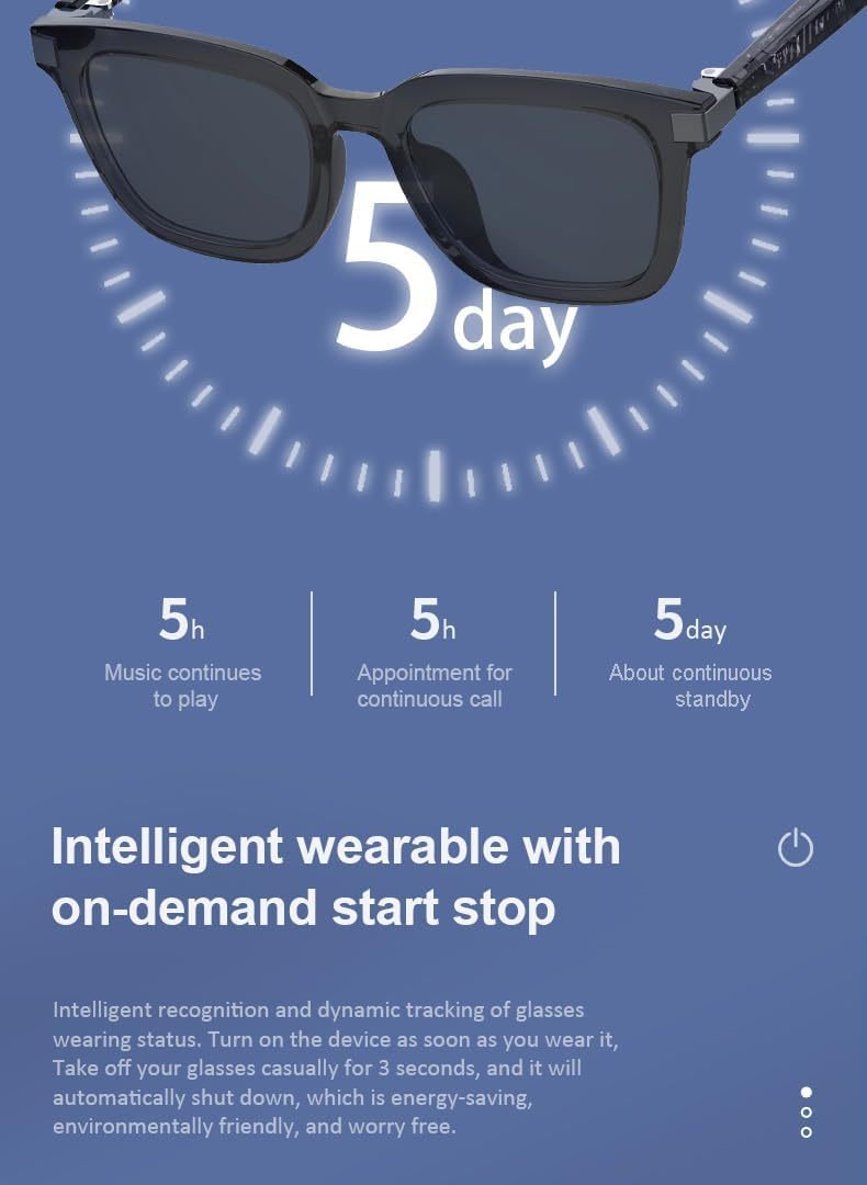 Smart Bluetooth Glasses with Open-Ear Audio UV Protection-Dreamlock