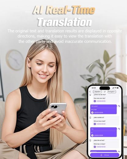 Ai Smart Open Ear Headphones with Real-time Translation Screen -Dreamlock