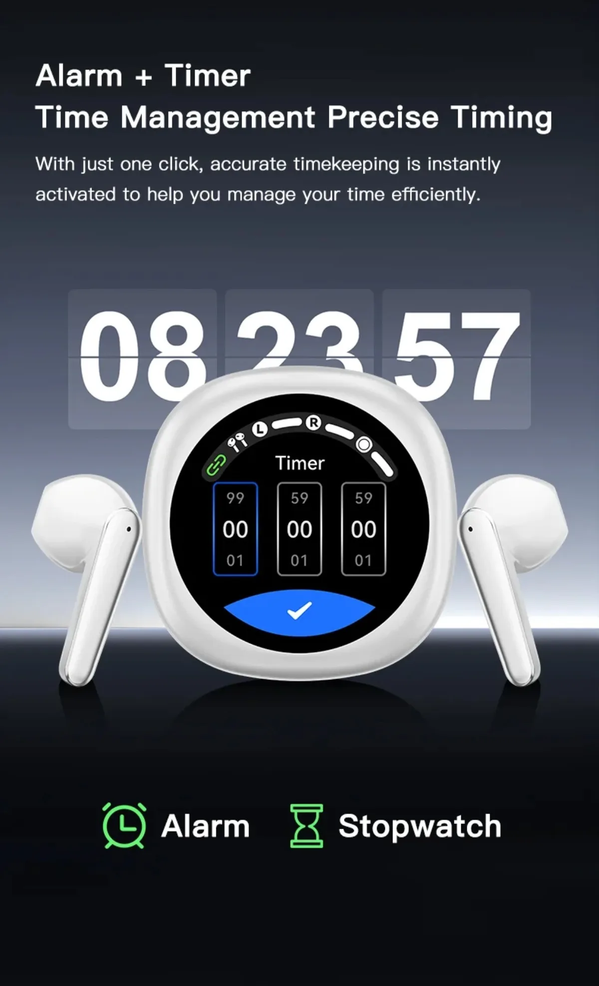 Smart Watch with Earbuds Waterproof Realtime Translation-Dreamlock