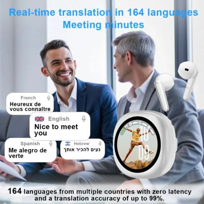 Smart Watch with Earbuds Waterproof Realtime Translation-Dreamlock