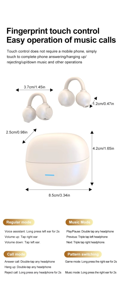 Ai Smart Open Ear Headphone with Real Time Translation-Dreamlock