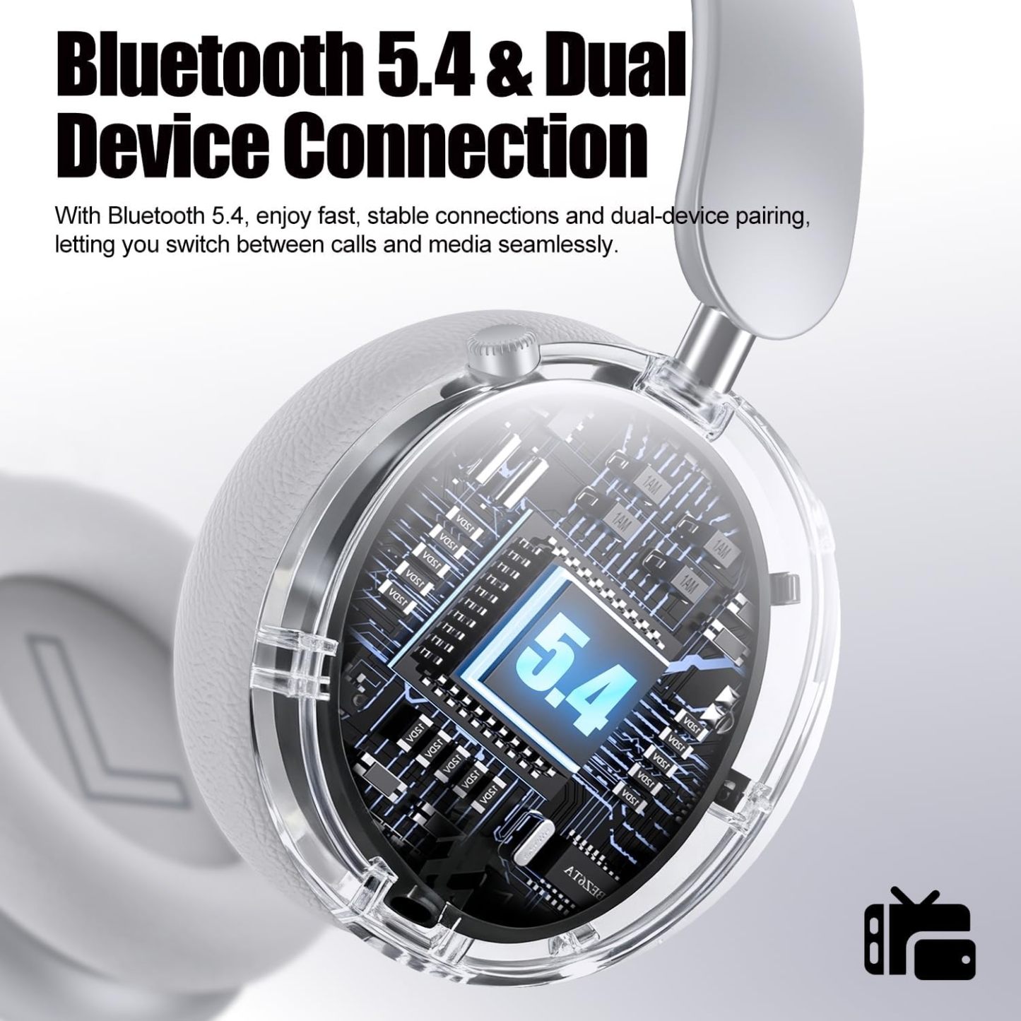 Wireless Bluetooth Headphones Hi-Res Audio Active Noise Cancelling-Dreamlock