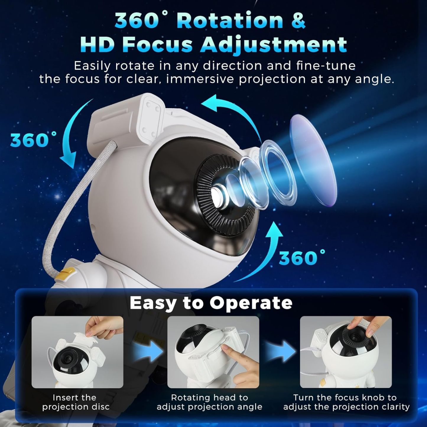Astronaut Galaxy Projector Planetarium Star Projector