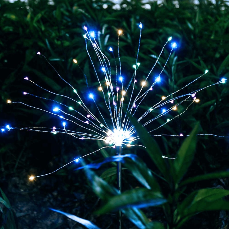Fireworks Solar Garden Stake LED Lights