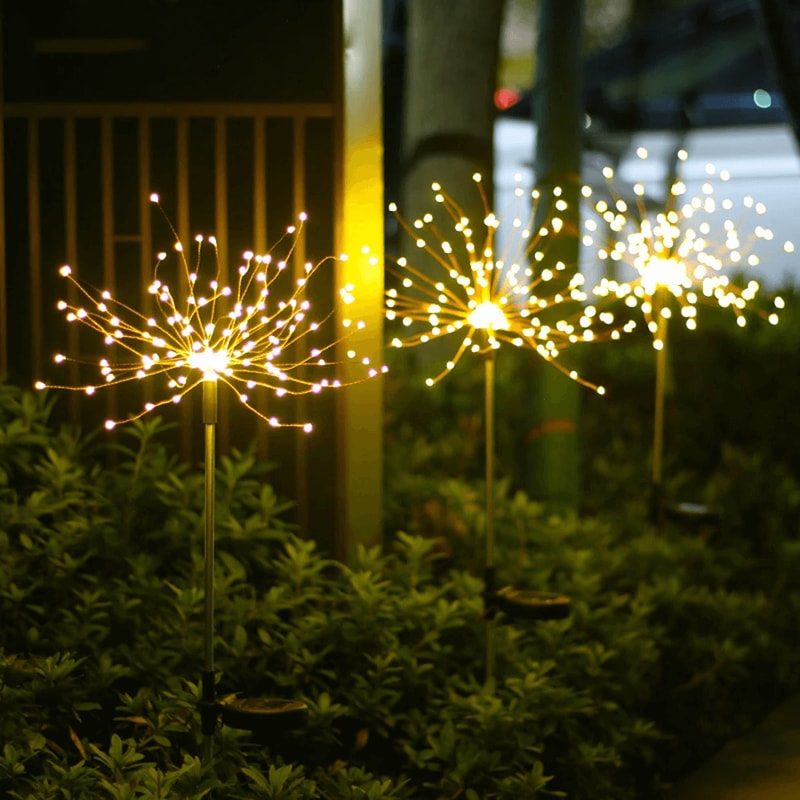 Fireworks Solar Garden Stake LED Lights