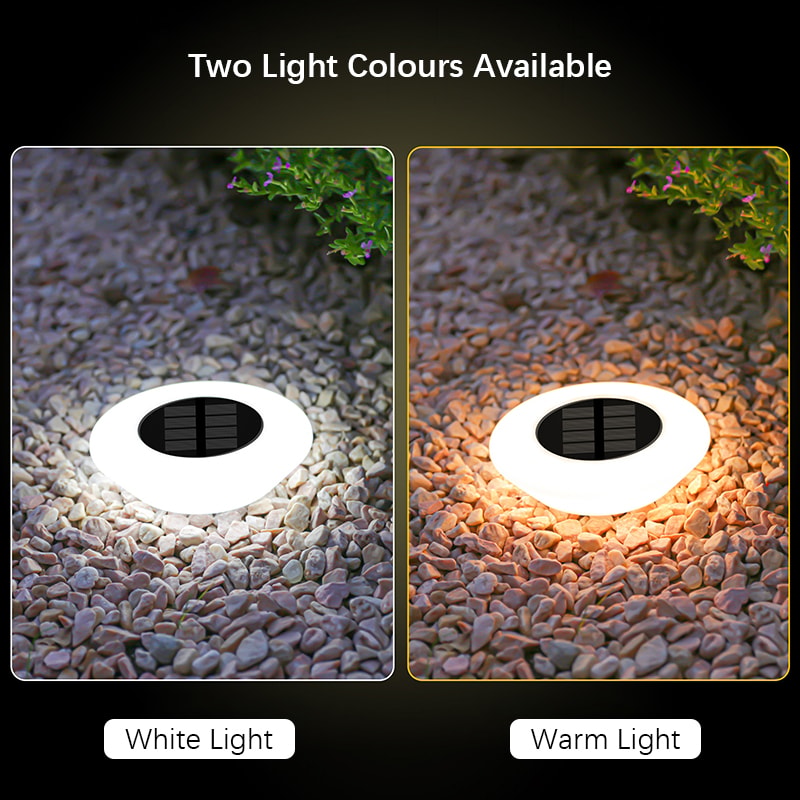 Waterproof Outdoor Landscape Light, Garden Pathway Yard Deck Camping Decor, Solar Ground Lights, LED Lawn Lamp