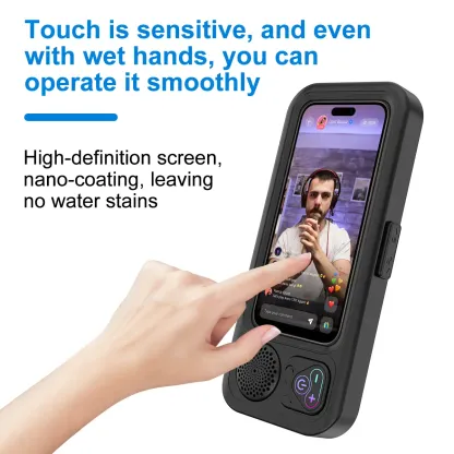 Waterproof box speaker, bathroom waterproof 360° rotating touch screen, Bluetooth speaker