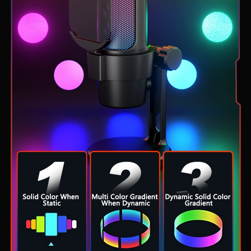  RGB Computer Microphone for Gaming Electronic Sports Recording Live Broadcast 