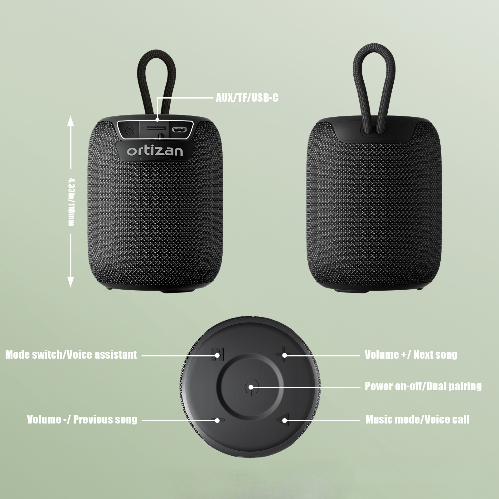Mini Bluetooth speaker 10W outdoor cycling subwoofer small speaker waterproof portable Bluetooth speaker