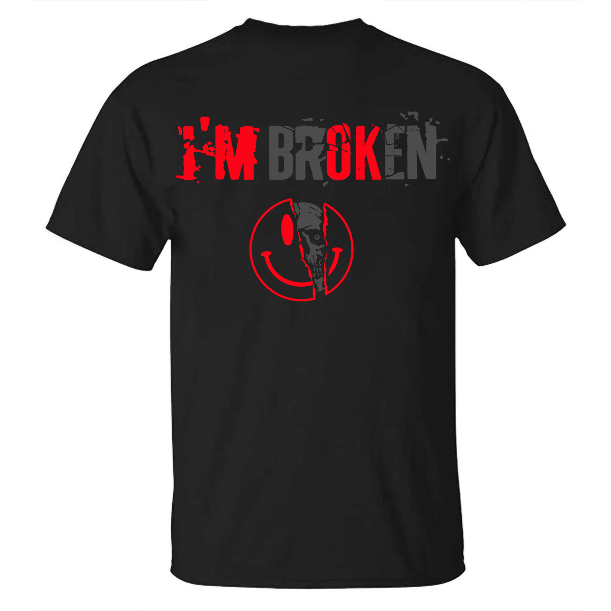 Livereid I'm Broken Printed T-shirt