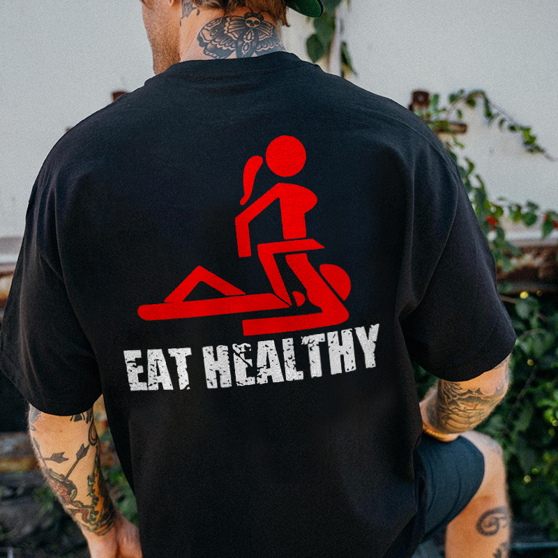 Eat Healthy Printed Men's T-Shirt