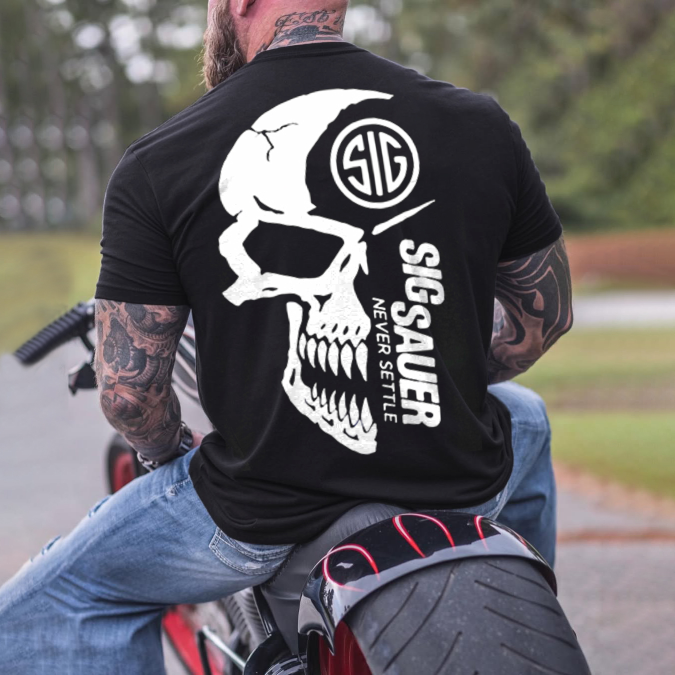 Sig Sauer Never Settle Printed Men's T-shirt