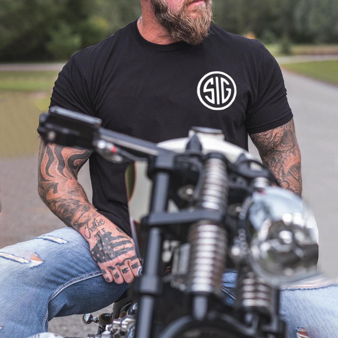 Sig Sauer Never Settle Printed Men's T-shirt