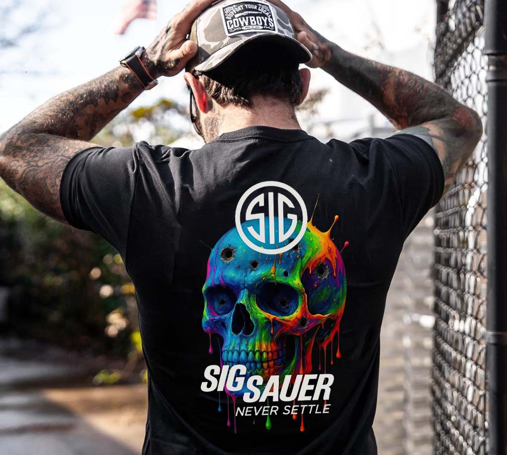 Sig Sauer Never Settle Printed Men's T-Shirt