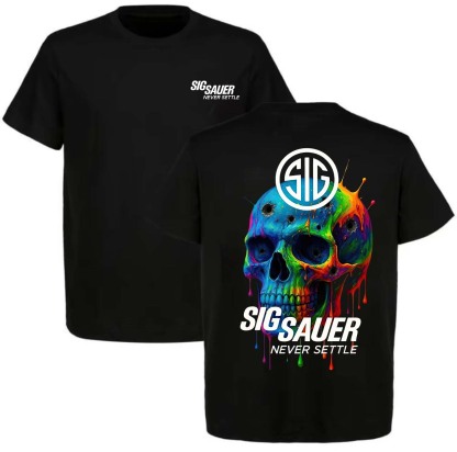 Sig Sauer Never Settle Printed Men's T-Shirt