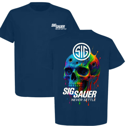 Sig Sauer Never Settle Printed Men's T-Shirt