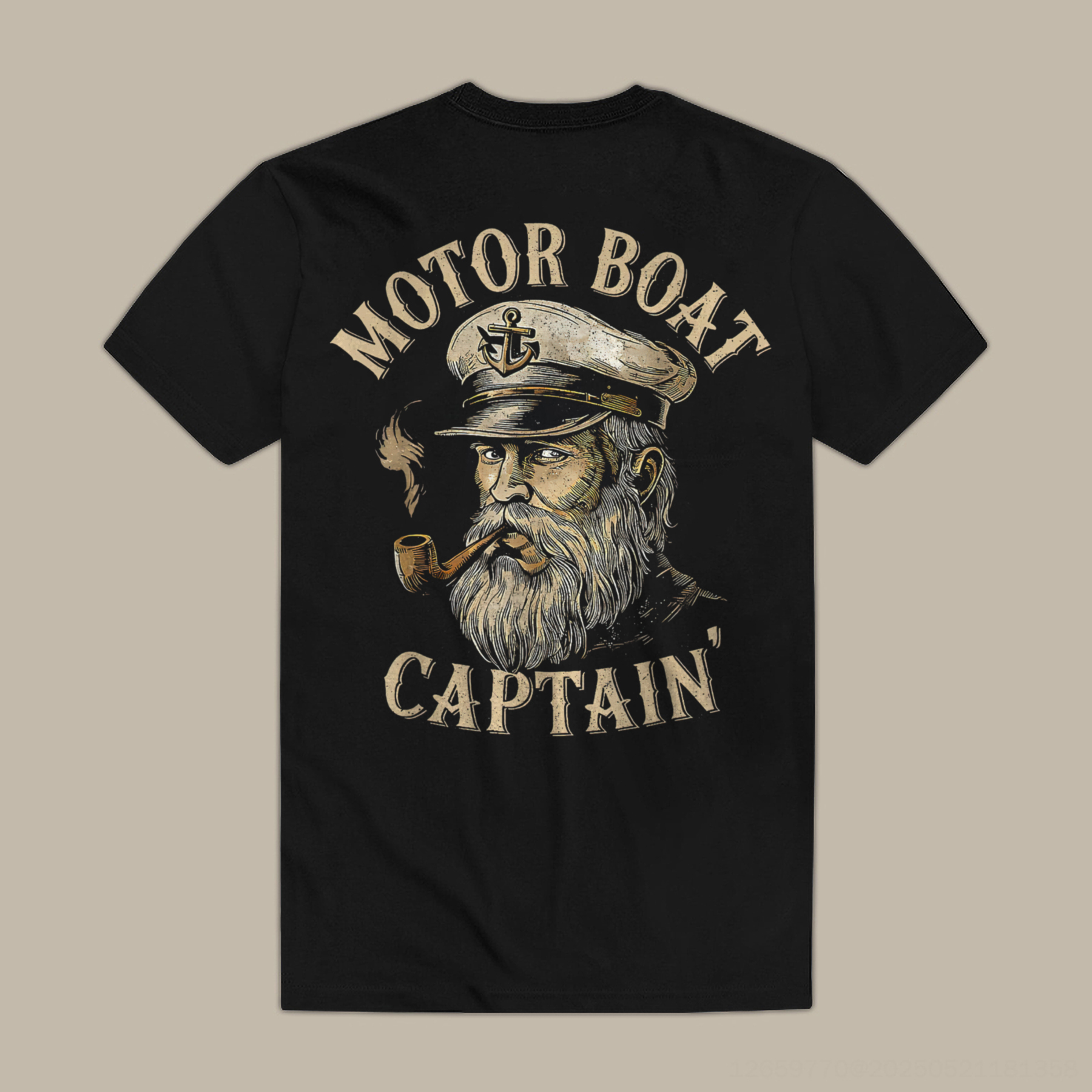 Motor Boat Captain' Printed Men's T-shirt