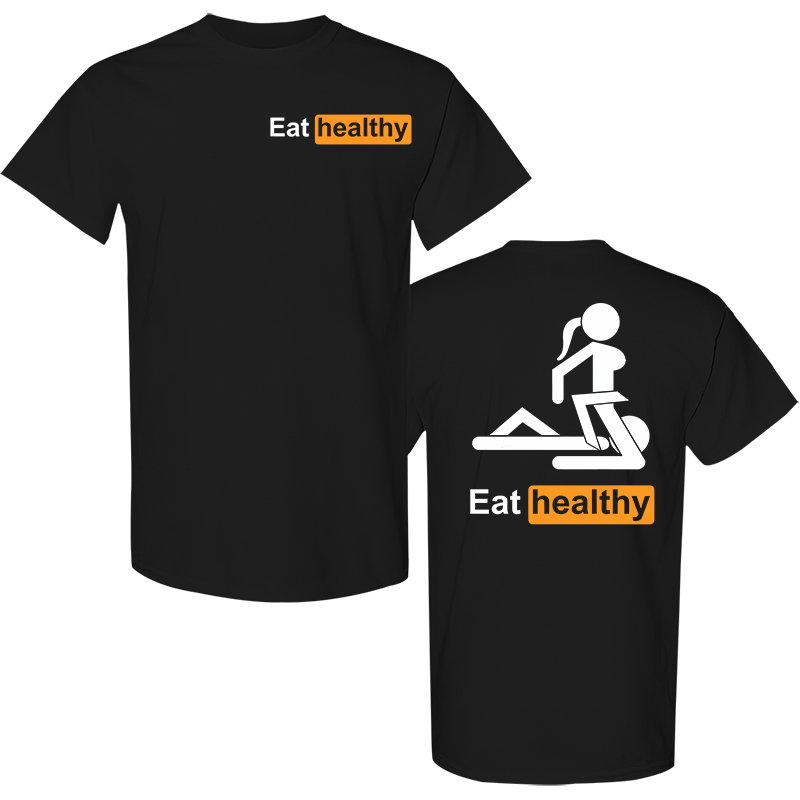 Eat Healthy Printed Men's T-shirt