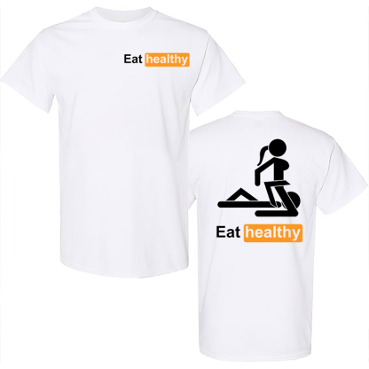 Eat Healthy Printed Men's T-shirt