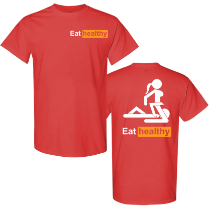 Eat Healthy Printed Men's T-shirt