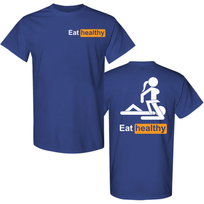 Eat Healthy Printed Men's T-shirt