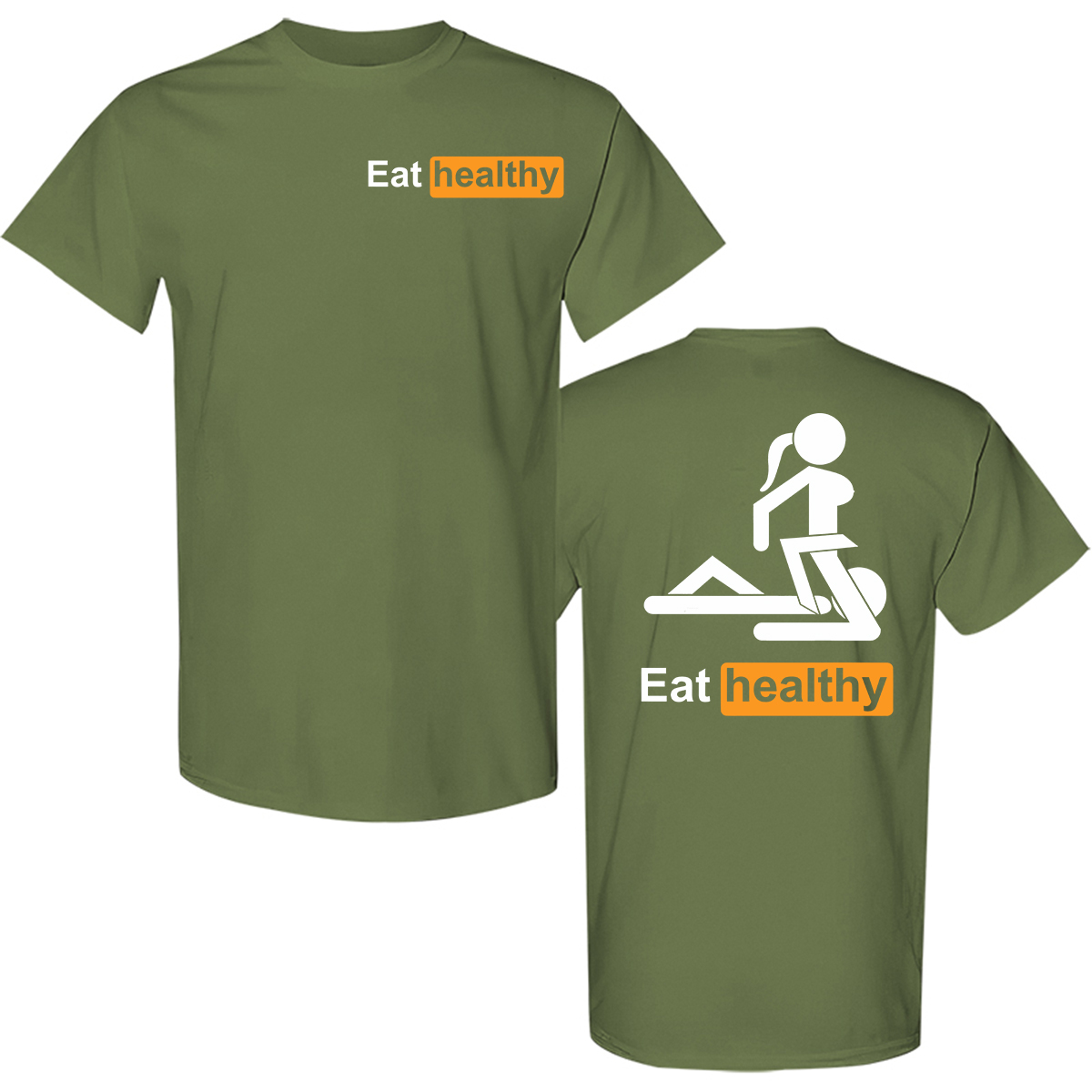 Eat Healthy Printed Men's T-shirt