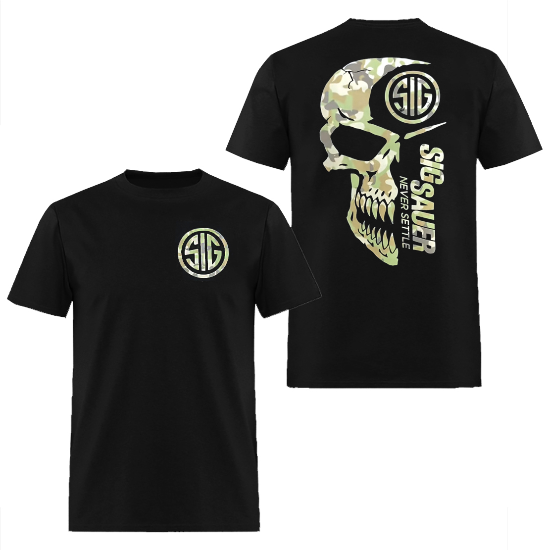 Sig Sauer Never Settle Printed Men's T-shirt