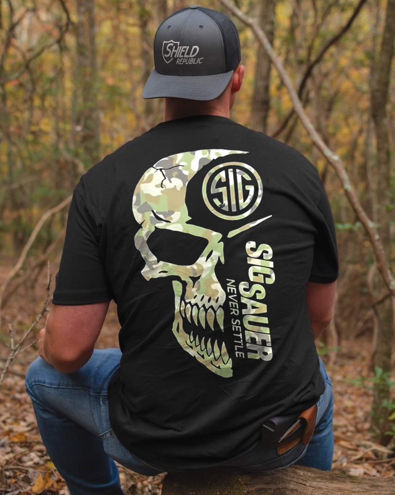 Sig Sauer Never Settle Printed Men's T-shirt