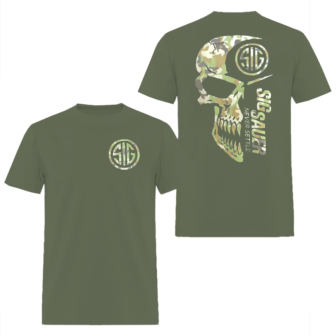 Sig Sauer Never Settle Printed Men's T-shirt