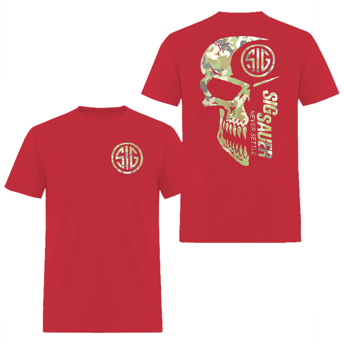 Sig Sauer Never Settle Printed Men's T-shirt