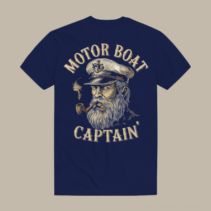 Motor Boat Captain' Printed Men's T-shirt